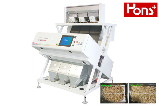 3 Chutes CCD Cashew Nut Color Sorter Intelligent Lighting